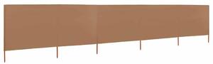 5dílná zástěna proti větru látková 600 x 80 cm taupe