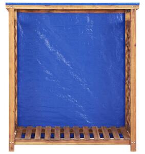 Přístřešek na dříví 105 x 38 x 115 cm masivní akáciové dřevo