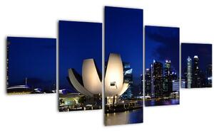 Obraz nočního Singapouru (125x70 cm)