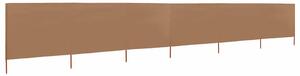 6dílná zástěna proti větru látková 800 x 120 cm taupe