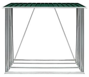 Zahradní kůlna na dříví pozinkovaná ocel 163x83x154 cm zelená