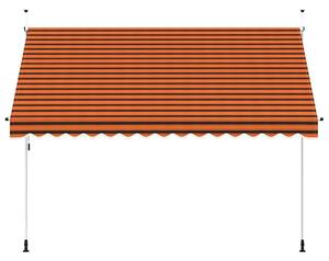 Ručně zatahovací markýza 350 cm oranžovo-hnědá