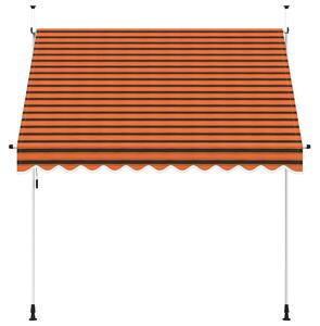 Ručně zatahovací markýza 250 cm oranžovo-hnědá