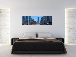Obraz noční město (170x50 cm)