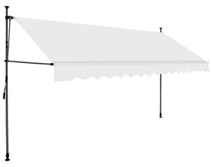 Ručně zatahovací markýza s LED světlem 350 cm krémová