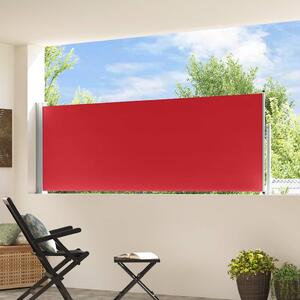 Zatahovací boční markýza / zástěna na terasu 100x300 cm červená