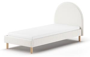 Bílá čalouněná jednolůžková postel s roštem 90x200 cm MOON – Vipack