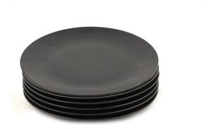 Matně černé keramické talíře v sadě 6 ks ø 25 cm – Hermia