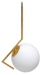 Toolight, Závěsné stropní svítidlo 1xE27 APP429-1CP, zlatá-bílá, OSW-00901