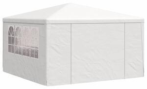 Profesionální party stan s bočnicemi 4 x 4 m bílý 90 g/m²