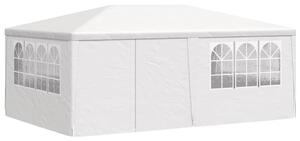 Profesionální party stan s bočnicemi 4 x 6 m bílý 90 g/m²