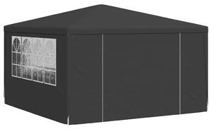 Profesionální party stan s bočnicemi 4x4 m antracitový 90 g/m²