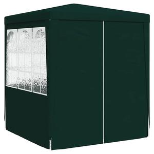 Profesionální party stan s bočnicemi 2 x 2 m zelený 90 g/m²