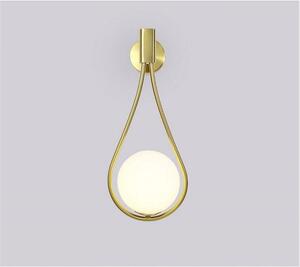 Toolight - skleněná nástěnná lampa E27 60W APP603-1W, zlatá, OSW-08996