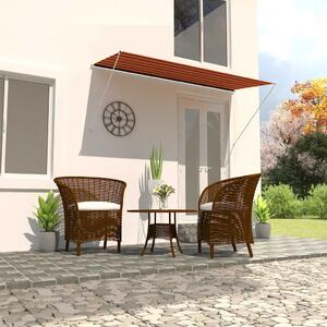 Zatahovací markýza 300 x 150 cm oranžovo-hnědá 145897