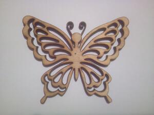 Dřevěná dekorace - Motýlek 7 cm