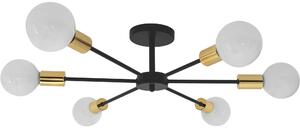 Toolight - Lampa spider-6 APP501-6C, černá-zlatá, OSW-01100