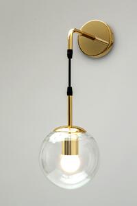 TOOLIGHT - Skleněná nástěnná lampa zlatá