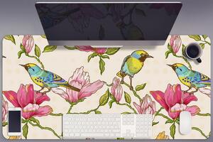 Podložka na psací stůl Květin a ptáků