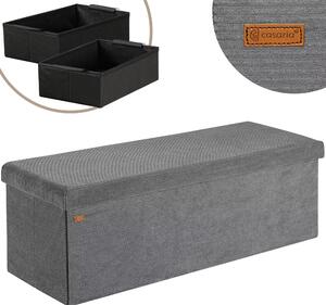 FurniGO Úložná lavice 114x38x38 cm - antracit