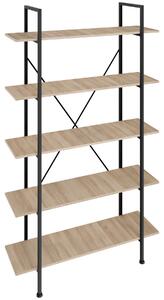 Tectake Regál Glasgow industrial 106 x 34,5 x 179,5 cm - Industrial světlé dřevo, dub Sonoma