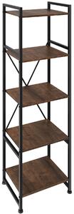Tectake Regál Manchester industrial 47,5 x 34,5 x 151,5 cm - Industriální dřevo tmavé, rustikální