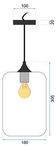 Toolight - Závěsné svítidlo APP310-1CP, černá, OSW-00342