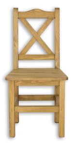 Massive home | Dřevěná židle z masivní borovice Corona II - odstín přírodní K01 MHSIL020