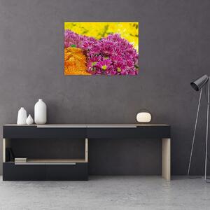 Obraz růžové květiny (70x50 cm)
