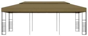 Zahradní altán 6 x 3 x 2,7 m taupe 180 g/m²