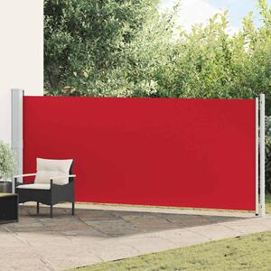 Zatahovací boční markýza / zástěna 600 x 160 cm červená 313378