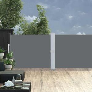 Zatahovací boční markýza / zástěna 140 x 1200 cm antracitová 313389