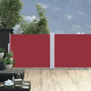 Zatahovací boční markýza / zástěna 140 x 1200 cm červená 313392
