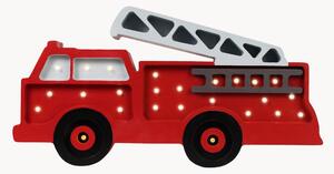 Ručně vyrobená LED lampa do dětského pokoje's funkcí časovače a dálkovým ovládáním Fire Truck, stmívatelná