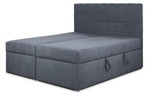 Kontinentální postel Boxspring HORAL SOFT šedá – lehací plocha ve výšce 58 cm 180 x 200 cm