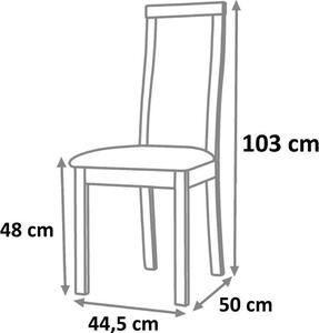 Tempo Kondela Dřevěná jídelní židle BONA, béžová látka/třešeň