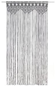 Macramé závěs antracitový 140 x 240 cm bavlna