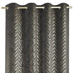 Dekorační závěs zatemňující s kroužky RHODOS - BLACKOUT 140x250 cm (1 kus) tmavě šedá MyBestHome