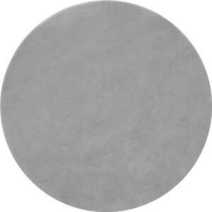 Tectake Koberec s krátkým vlasem Soft Zone - šedá,Ø 120 cm