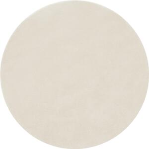 Tectake Koberec s krátkým vlasem Soft Zone - krémová,Ø 120 cm