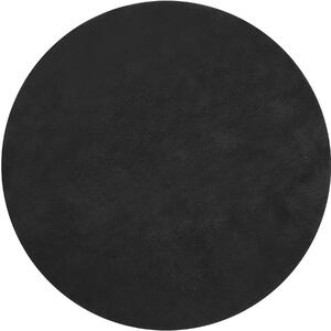 Tectake Koberec s krátkým vlasem Soft Zone - černá,Ø 120 cm