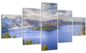Obraz horského jezera (125x70 cm)