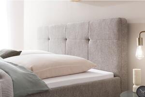 Šedohnědá čalouněná dvoulůžková postel 180x200 cm Smart – Meise Möbel