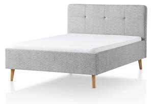 Světle šedá čalouněná dvoulůžková postel 140x200 cm Smart – Meise Möbel