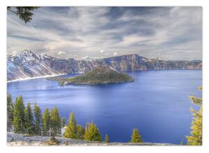 Obraz horského jezera (70x50 cm)