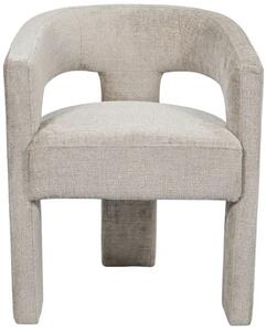 LivinHill Designové čalouněné jídelní křeslo Leith taupe