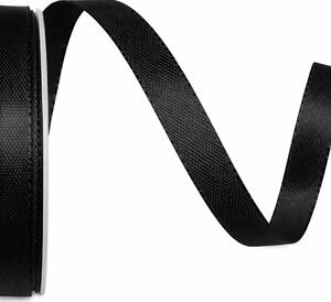 Taft Classic Black – taftová stuha černá 10mm x 3m (4,-Kč/m)