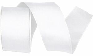 Taftová stuha Pure White – bílá 40mm x 3m (8,-Kč/m)