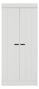 Bílá šatní skříň z borovicového dřeva 77x175 cm Connect – WOOOD