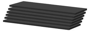 Černé modulární police 6 ks 82x2 cm Dakota – Tenzo